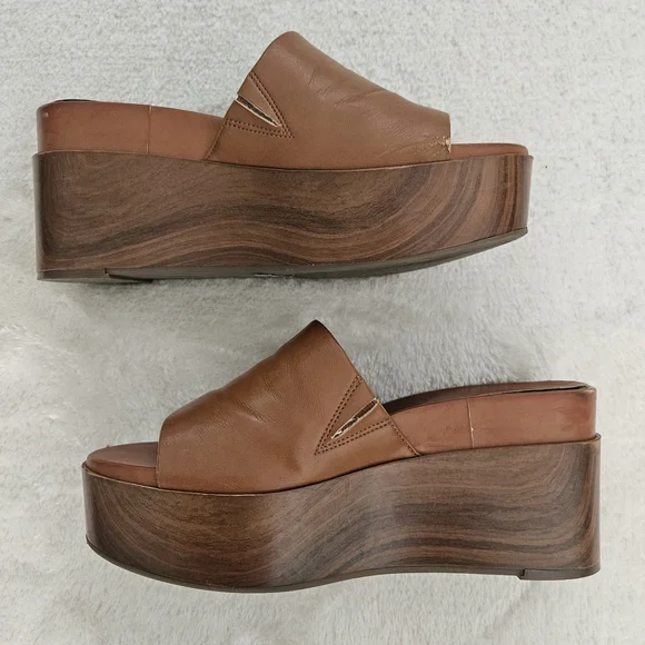 Jessica Simpson Crissie Platform Brown Sandals Size 9 Bohemian Chunky 70s Retro - Picture 3 of 6